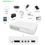 SKE 432P mini UPS for Router, ONU, Camera - 25 Watt 5v 9v 12v & PoE support 15/24v