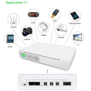 SKE 432P mini UPS for Router, ONU, Camera - 25 Watt 5v 9v 12v & PoE support 15/24v